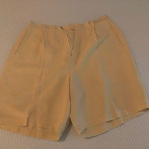 Soft Yellow (Creme) Tommy Bahama Silk/Linen Shorts